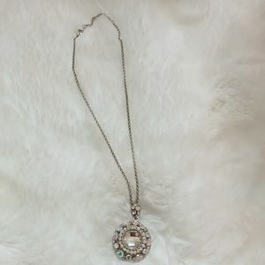 🏝Rhinestone silver necklace